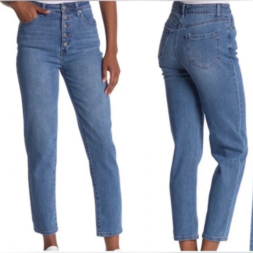 ABOUND BUTTON FLY HIGH RISE MOM JEANS NEW 24
